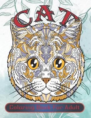 Book cover for cat coloring book for adult