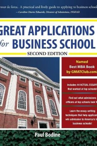 Cover of Great Applications for Business School, Second Edition