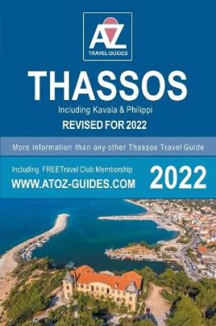 Cover of A to Z Guide to Thassos 2022, including Kavala and Philippi