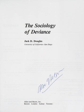 Book cover for Sociology of Deviance