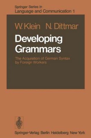 Cover of Developing Grammars