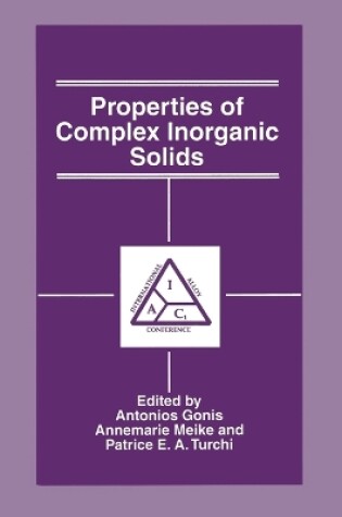 Cover of Properties of Complex Inorganic Solids