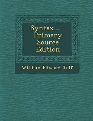 Book cover for Syntax... - Primary Source Edition