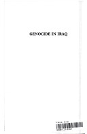 Book cover for Genocide in Iraq