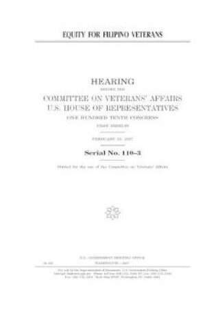 Cover of Equity for Filipino veterans