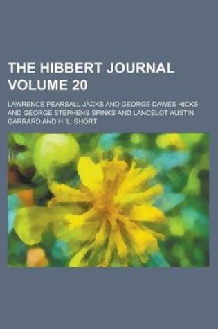 Cover of The Hibbert Journal Volume 20