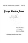Book cover for George Wharton James