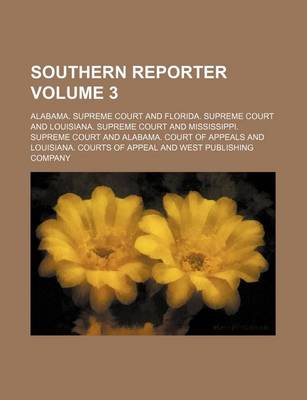 Book cover for Southern Reporter Volume 3