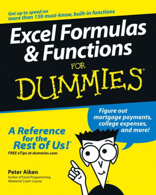 Cover of Excel Formulas and Functions For Dummies