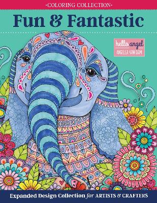 Book cover for Hello Angel Fun & Fantastic Animals Adult Coloring Collection