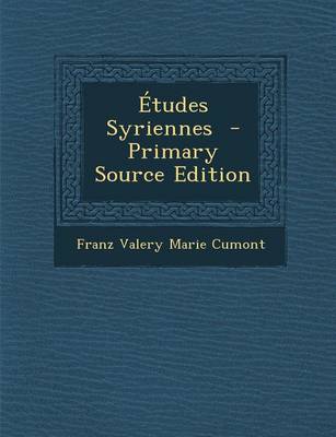 Book cover for Etudes Syriennes