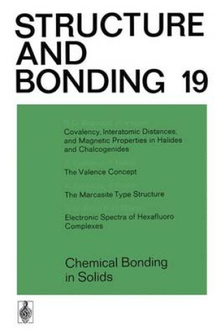 Cover of Chemical Bonding in Solids