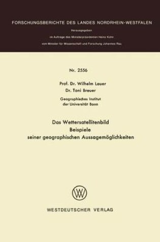 Cover of Das Wettersatellitenbild - Beispiele seiner geographischen Aussagemöglichkeiten