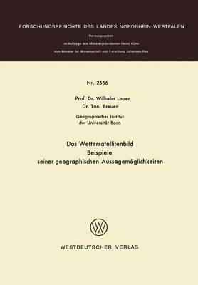 Book cover for Das Wettersatellitenbild - Beispiele seiner geographischen Aussagemöglichkeiten