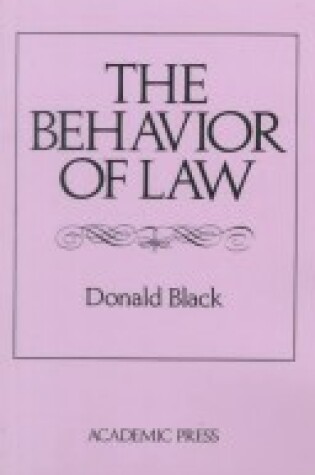 Cover of Behaviour of Law