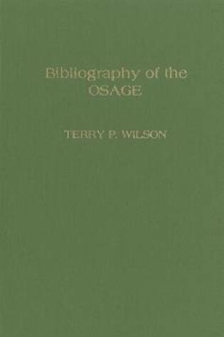 Cover of Bibliography of the Osage