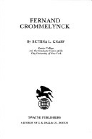 Cover of Fernand Crommelynck