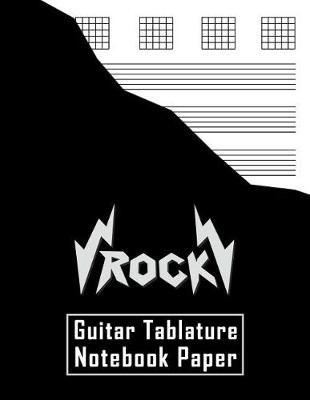 Book cover for Rock Guitar Tablature Notebook Paper