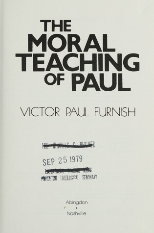 Cover of Moral Teaching of Paul