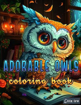 Book cover for Adorable owls coloring book