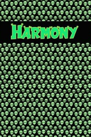 Cover of 120 Page Handwriting Practice Book with Green Alien Cover Harmony