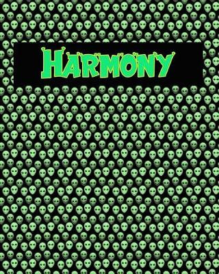 Book cover for 120 Page Handwriting Practice Book with Green Alien Cover Harmony