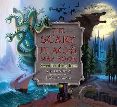 Book cover for THE SCARY PLACES MAP BOOK SEVEN TERRIFYING TOURS