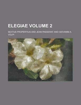 Book cover for Elegiae Volume 2