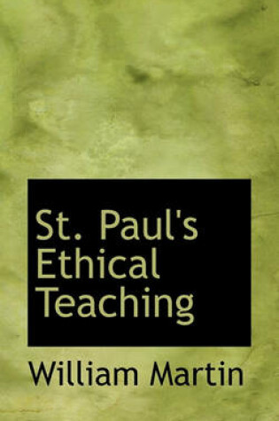 Cover of St. Paul's Ethical Teaching
