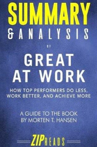 Cover of Summary & Analysis of Great at Work