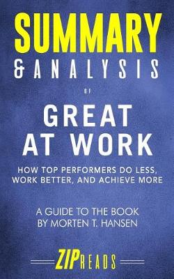 Book cover for Summary & Analysis of Great at Work