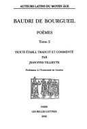 Cover of Baudri de Bourgueil, Carmina. Tome II