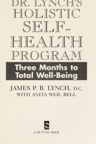 Cover of Dr. Lynch's Holistic Self-Health Program