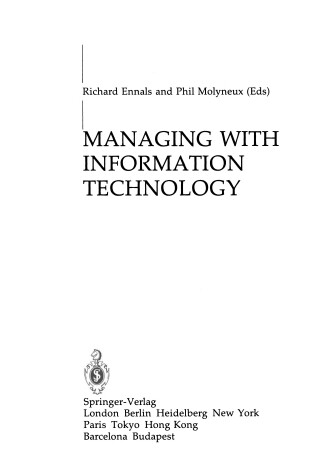 Cover of Managing with Information Technology