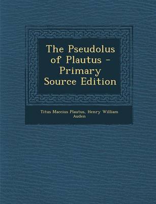 Book cover for The Pseudolus of Plautus