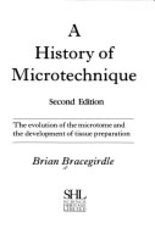 Cover of A History of Microtechnique