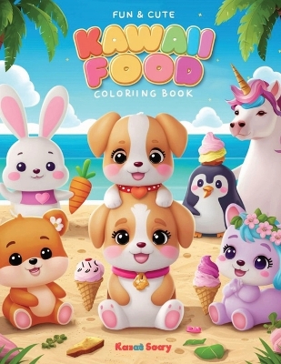 Book cover for Fun & Cute Kawaii Food Coloring Book For kid's