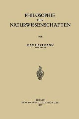 Cover of Philosophie der Naturwissenschaften