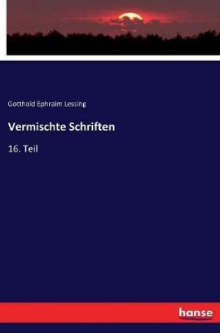 Cover of Vermischte Schriften