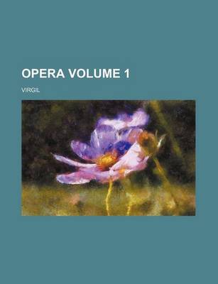 Book cover for Opera Volume 1