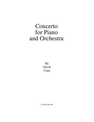 Book cover for Concerto for Piano and Orchestra