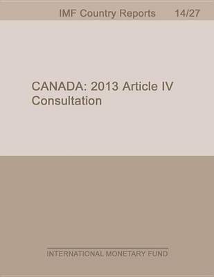 Book cover for Canada: 2013 Article IV Consultation