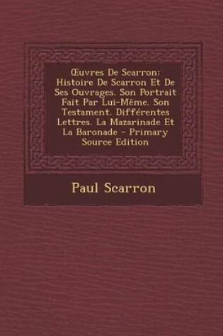 Cover of Oeuvres de Scarron