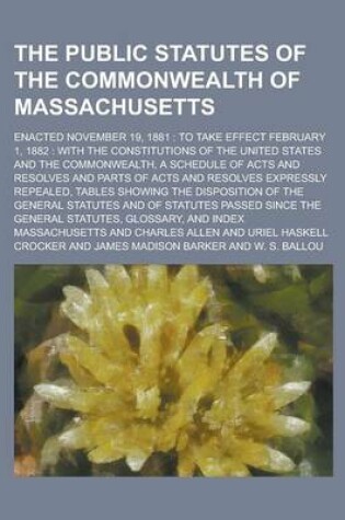 Cover of The Public Statutes of the Commonwealth of Massachusetts; Enacted November 19, 1881