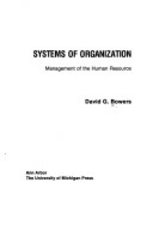 Cover of Systems of Organization