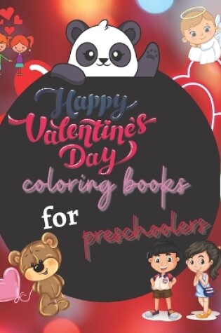 Cover of valentine's day coloring book for preschoolers