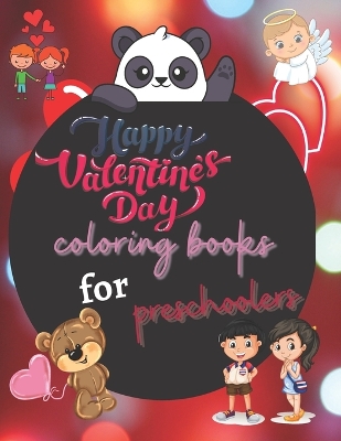Book cover for valentine's day coloring book for preschoolers