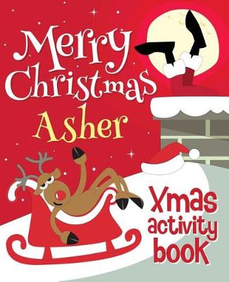 Book cover for Merry Christmas Asher - Xmas Activity Book