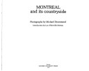 Book cover for Montreal and Its Countryside