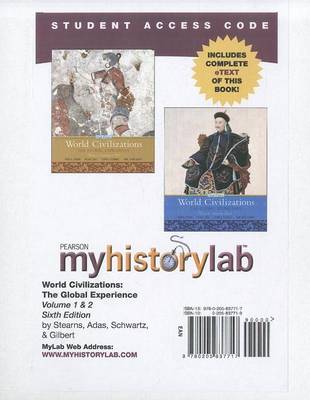 Book cover for MyLab History with Pearson eText -- Standalone Access Card -- for World Civilizations, Volumes 1 or 2